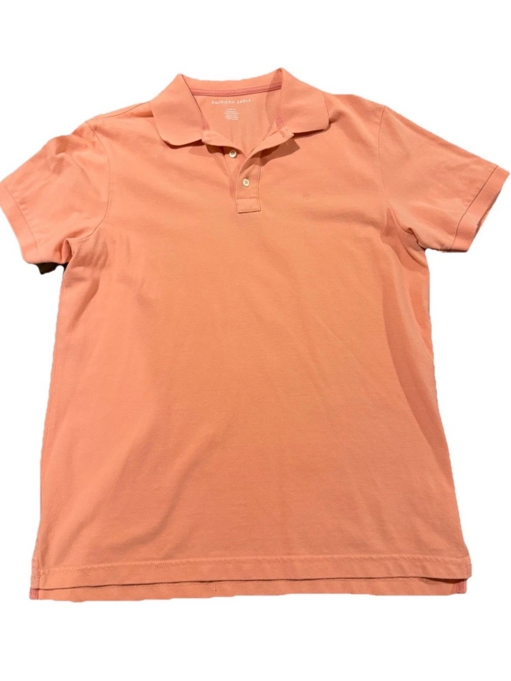 American Eagle Outfitters Men’s Coral Short-Sleeve Polo